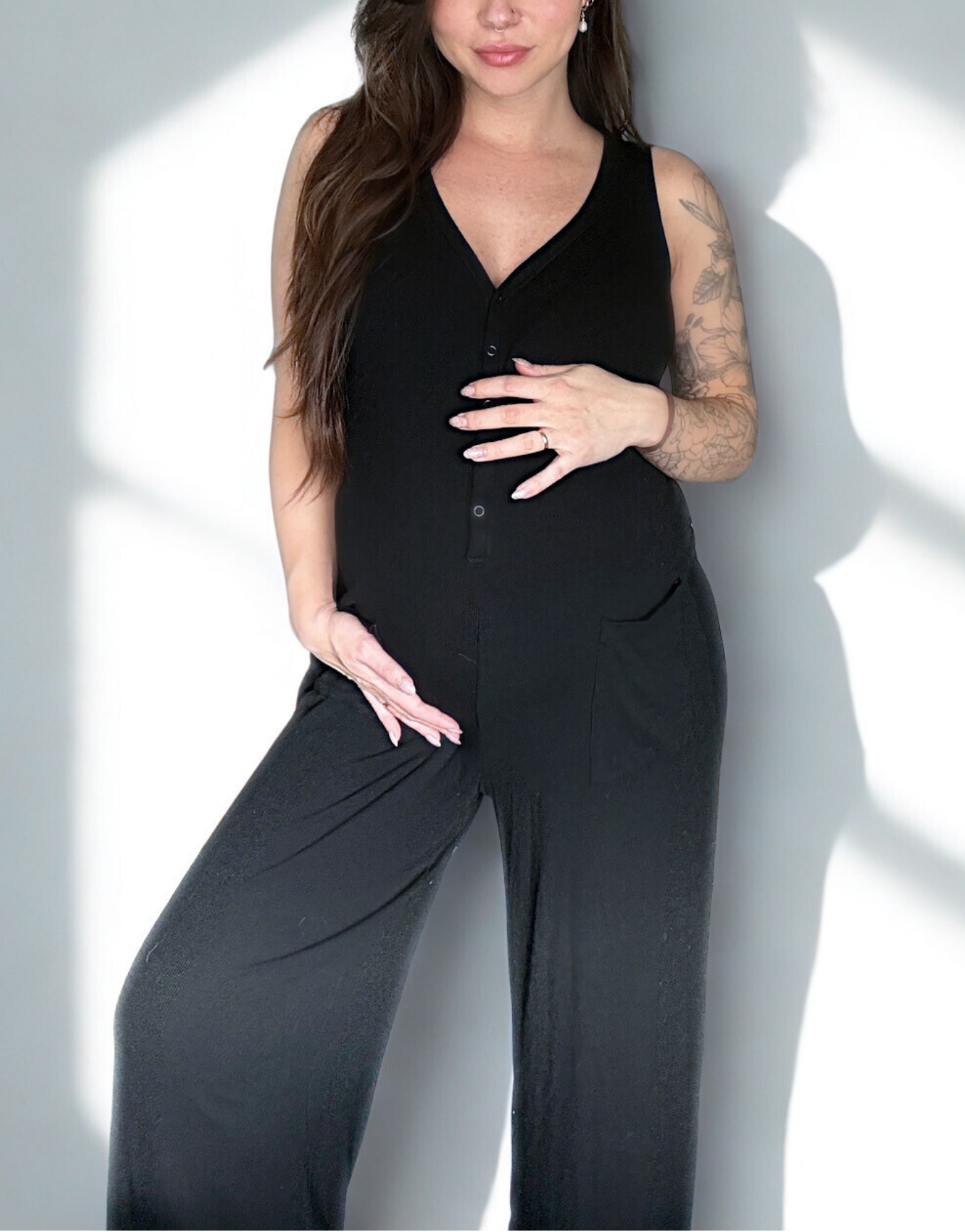 Soft Rib Maternity & Nursing Jumpsuit – MORROW+MINT